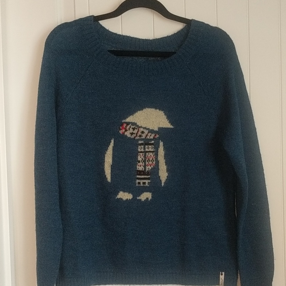 NWT Woolrich penguin sweater,blue, M, wool blend